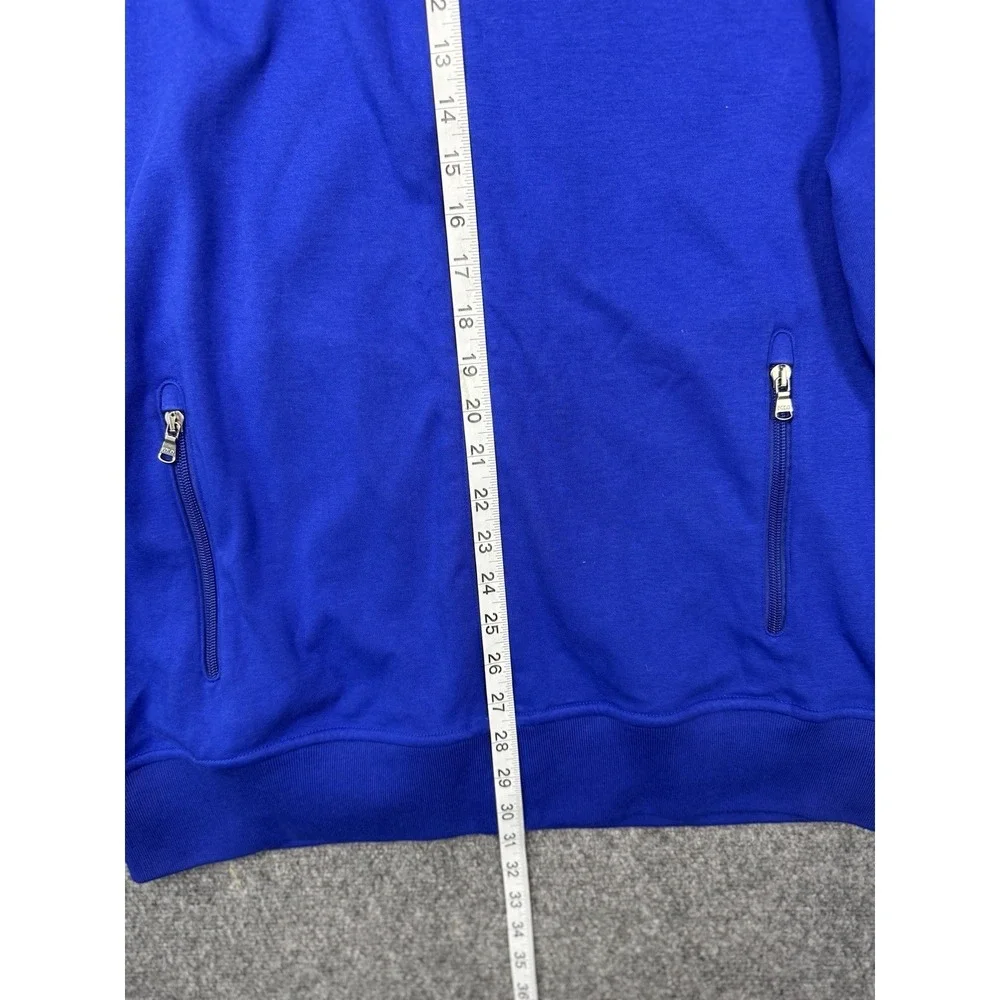 Polo Ralph Lauren Track Jacket Mens Large Blue Mock Neck Knit Full Zip NWT